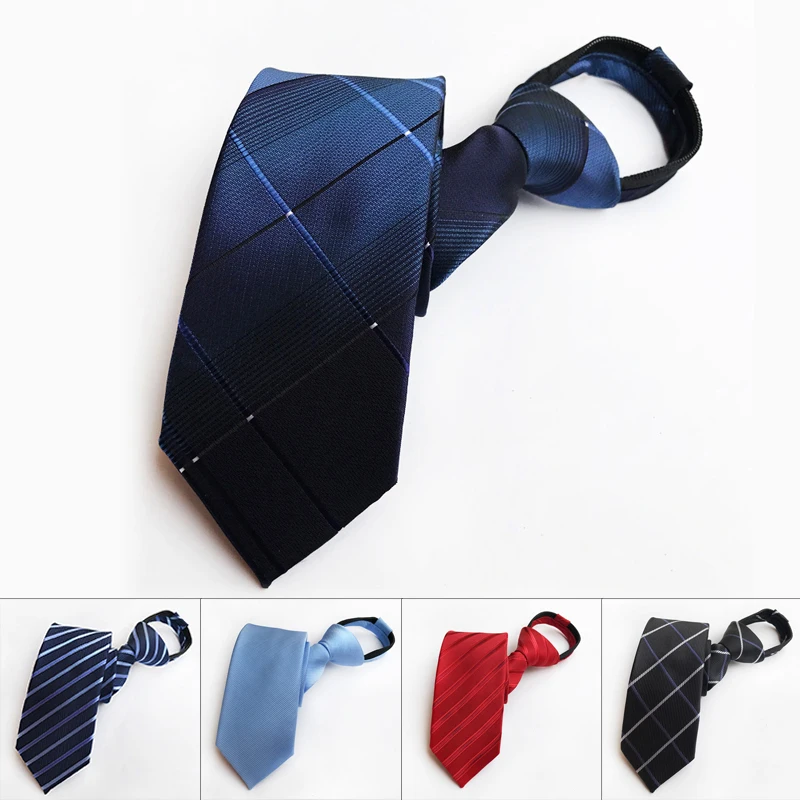 2018 New 6cm Zipper Ties for Men Fashion Formal Zipper Neck ties