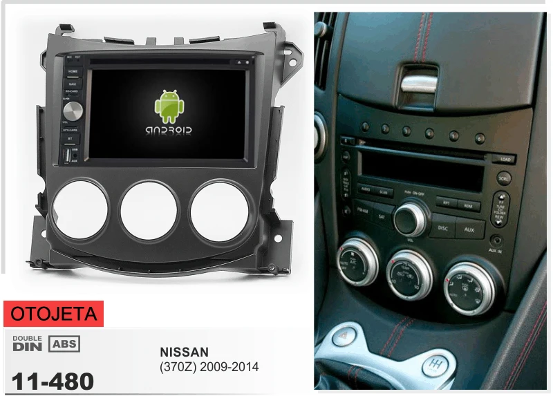 

Frame+android 6.0 car dvd player for NISSAN 370z 2009-2014 audio multimedia stereo radio tape recorder head units