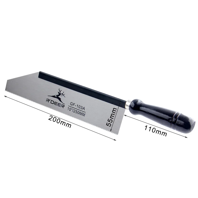 RDEER 8''/200mm Round Wood Handle Saw 65# Manganese Steel Pruning Gardening Jig Saws Woodworking Hand Tools