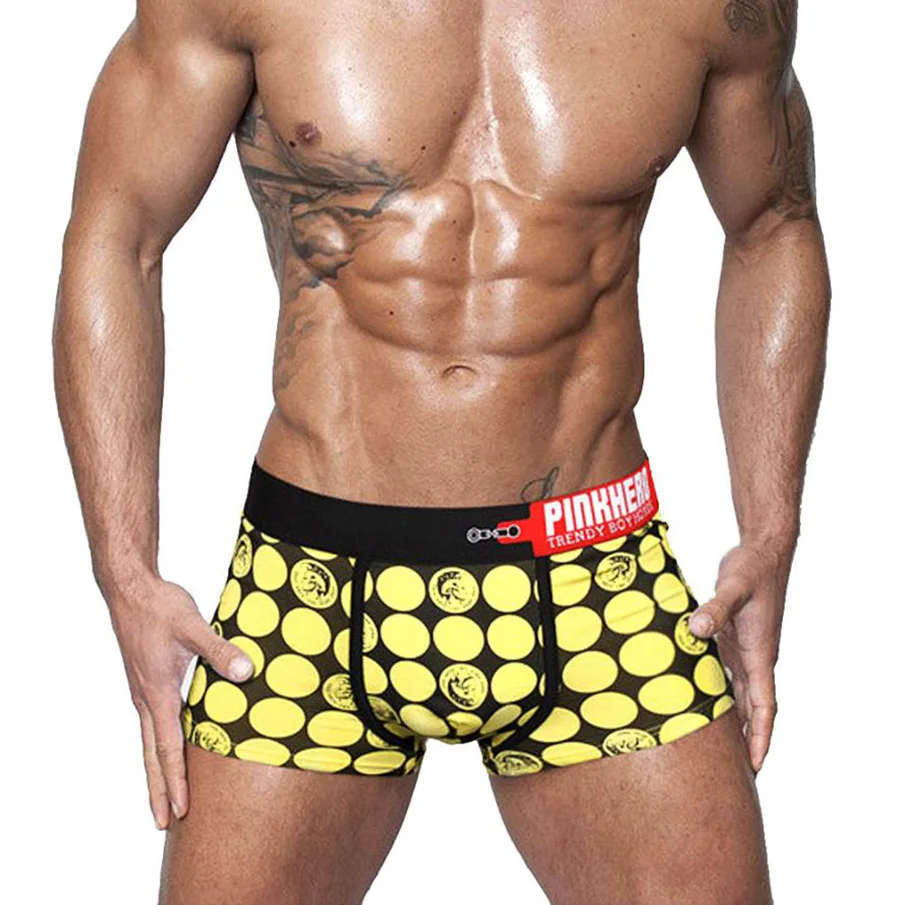 

PINK HEROES 2017 New Panties Mens Underwear Soft Plaid Boxers Modal Boxer Men Solid Boxer Shorts Plus Size Boxers Mens Underwear