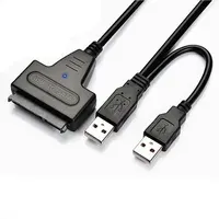 כונן קשיח כבל מתאם כונן דיסק קשיח 7 + 15 פין SATA ל- USB 2.0 כבל מתאם עבור 2.5 אינץ נייד HDD (2)