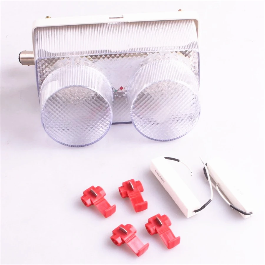 

Clear Motorcycle Integrated LED Brake Taillight Turn Signals Fits YAMAHA YZF R1 1998-1999