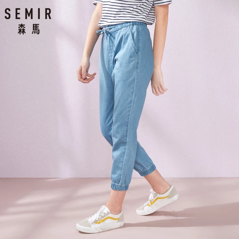 SEMIR джинсы женские 2019 летние новые беговые девять брюки Плотные хлопковые