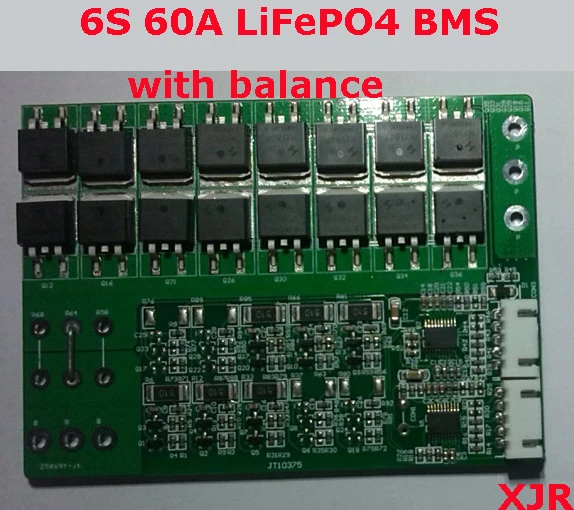 Плата защиты батареи 6S 60A LiFePO4 BMS/PCM/PCB для 6 упаковок батарей 18650 с балансировкой |