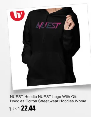 NUEST худи NUEST логотип с Ofc толстовки хлопок уличная одежда толстовки для женщин темно-синий Графический Большой пуловер с длинным рукавом Толстовка