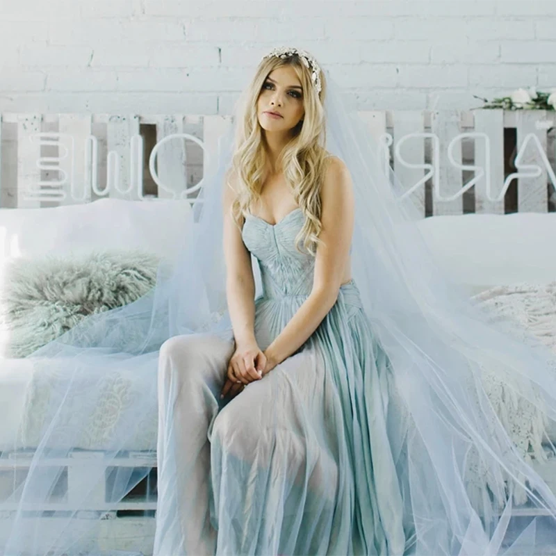 5 Meters Wedding Picture Bridal Extra Long 3M 5M Lake Blue Soft Mesh Tulle Lace Veil Women Bride Veils 300CM 500CM Without Comb 5 Meters Wedding Picture Bridal Extra Long 3M 5M Lake Blue Soft Mesh Tulle Lace Veil Women Bride Veils 300CM 500CM Without Comb