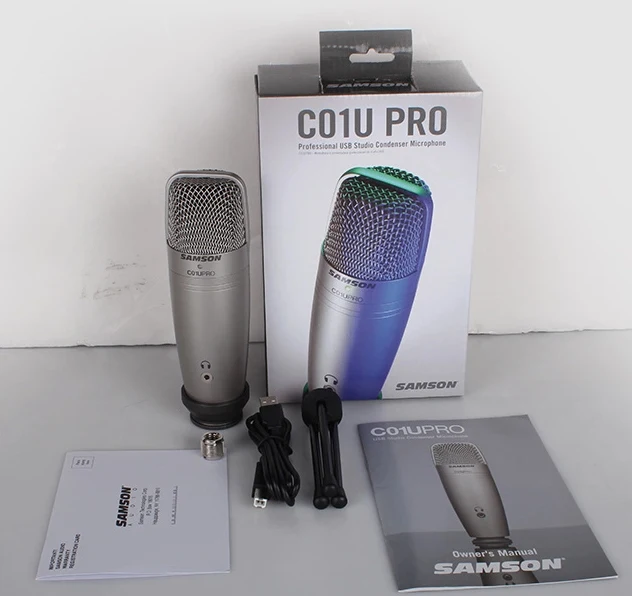 Оригинальный Студийный конденсаторный микрофон SAMSON C01U Pro с USB для записи музыки