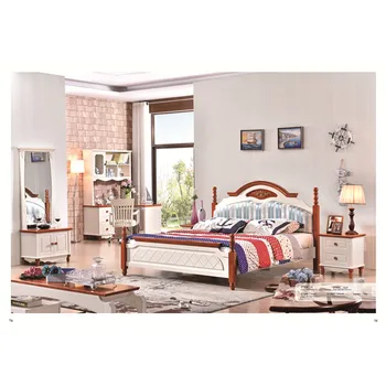 

White antique simple design wooden divan bed