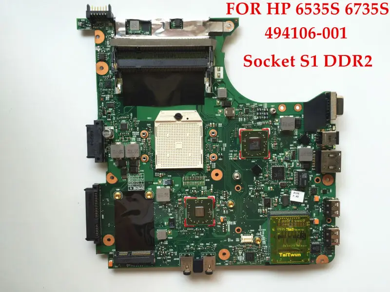 Оптовая продажа материнская плата для ноутбука HP Compaq 6535S 6735S 494106 001 Socket S1 DDR2 100%
