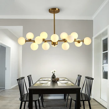 

Living room Glass ball chandelier Ceiling Modern hanging lights dining room pendant lamp bedroom fixtures LED suspended lighting