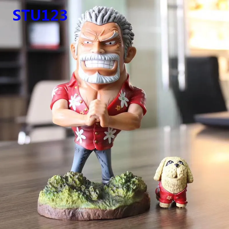

6.69''ONE PIECE GK Naval hero Monkey D Garp Hawaiian Scene version PVC Action Figure Collectible Model Toys Boxed 17cm N770