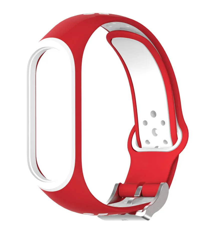 Смарт mi Band 3 4 Смарт-часы ремешок спортивный силиконовый mi 3 mi 4 умный Браслет для Xiaomi mi band 3 4 band 3 4 браслет Браслет для xiaomi mi Band 3 4 спортивный ремешок часы силиконовый ремешок для xiaomi mi band - Цвет: red
