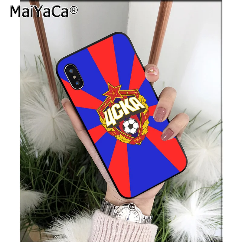 MaiYaCa PFC ЦСКА футбольная команда, высокое качество, чехол для телефона Apple iPhone 8 7 6 6S Plus X XS MAX 5 5S SE XR, мобильные телефоны - Цвет: A9