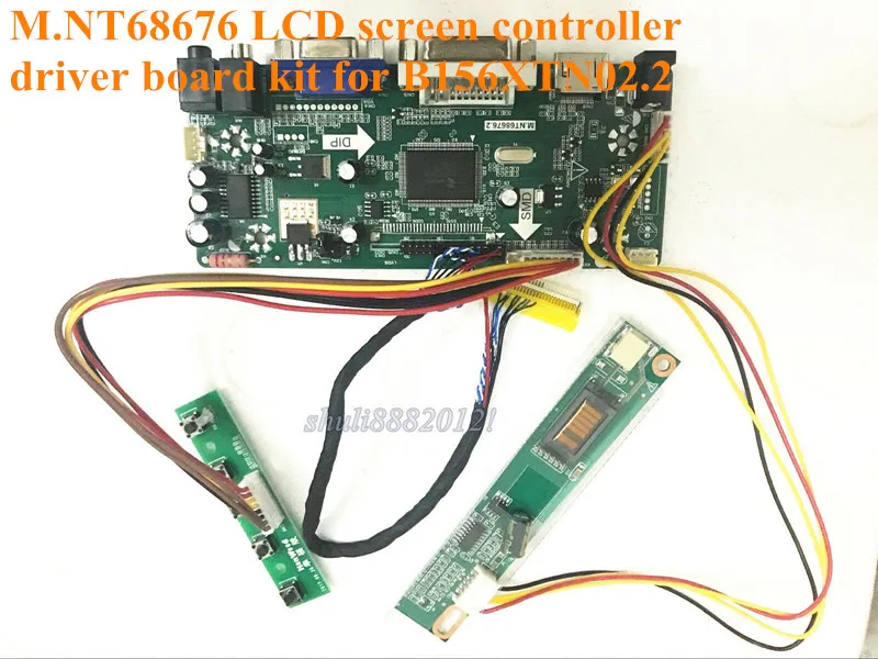 

New (HDMI+DVI+VGA)M.NT68676 controller driver board kit For B156XTN02.2 15.6 inch 40 pin LVDS WLED 1366*768 60Hz