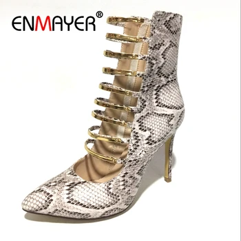

ENMAYER Casual Basic Woman Heels 2019 Sandalias De Mujer Verano Summer Shoes Sandles Size 34-43 ZYL2528