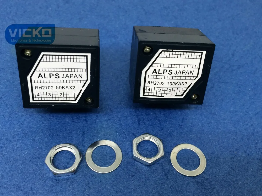 

[VICKO] Japan Alps 27-type RH2702 50KAX2 50K 50KA A50K 8PIN with Loudness Potentiometer (switch)