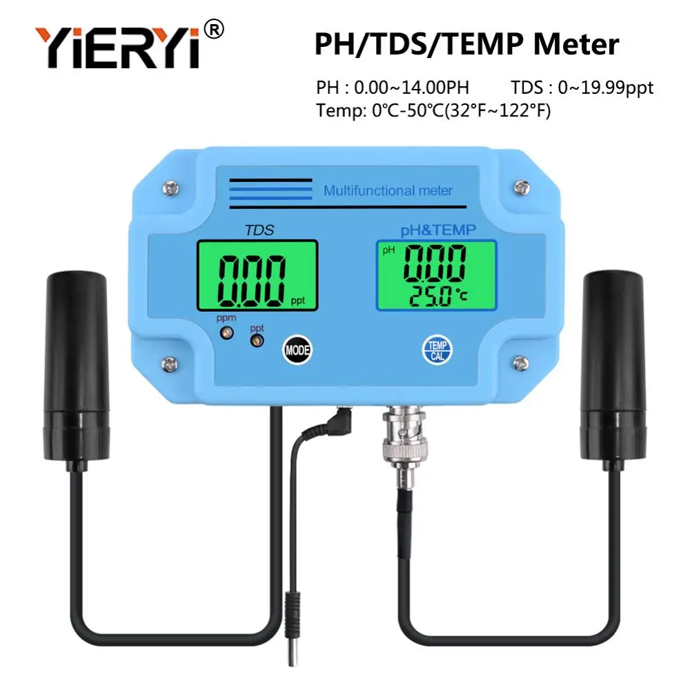 Yieryi PH-2983 цифровой светодиодный измеритель PH и TDS тестер с 2 в 1 высокая точность мониторинга оборудования инструмент