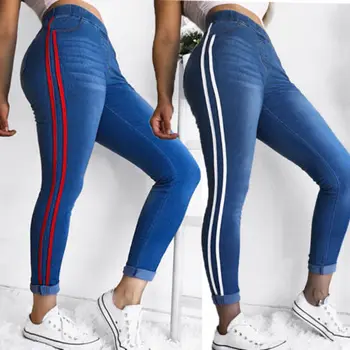 

PLUS SIZE Women Leggings Skinny High Waist Jeans Trousers Denim Pencil Pants USA