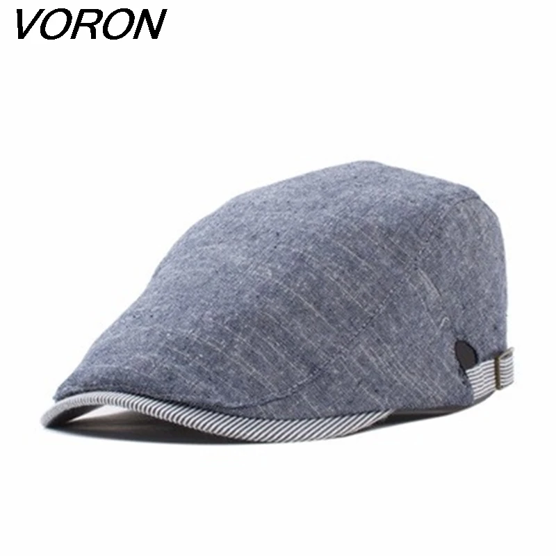 VORON хлопок Gorras мужской берет винтажная плоская кепка Boinas береты новая мода головные уборы мужские шапки Casquette Повседневная Кепка s