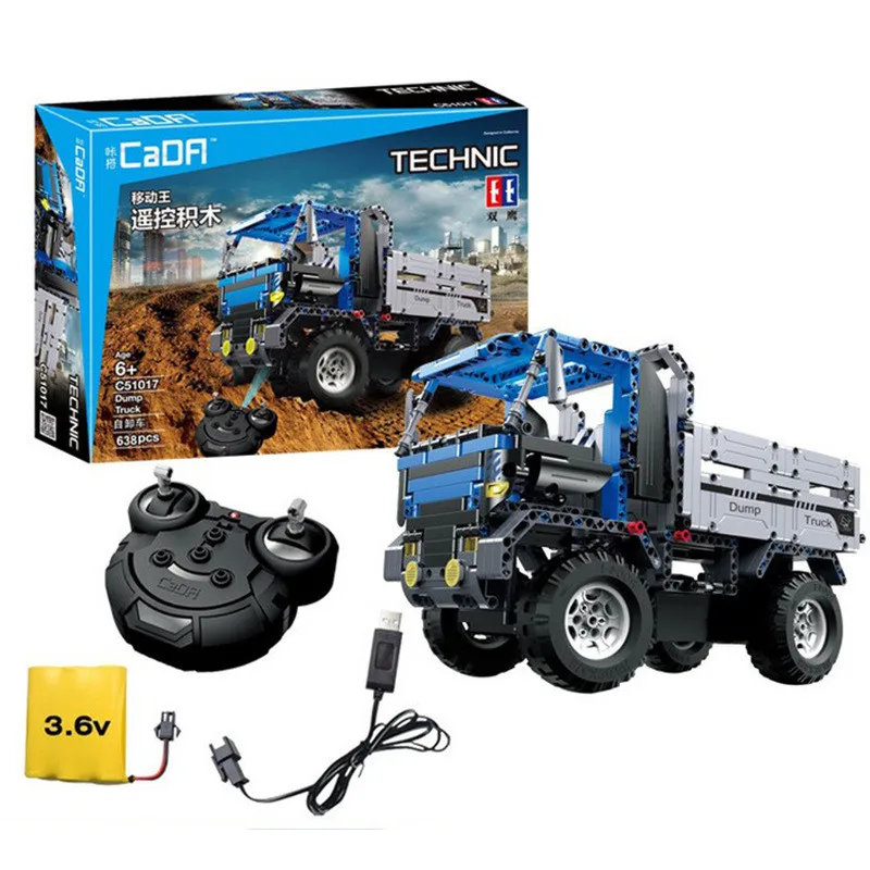 

2in1 Technic Series RC Remote Control Dump Truck Building Block toy Compatible with
