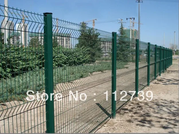 Wire Mesh Fence/Plastic Coated Green Garden Fence With Folds, Panel