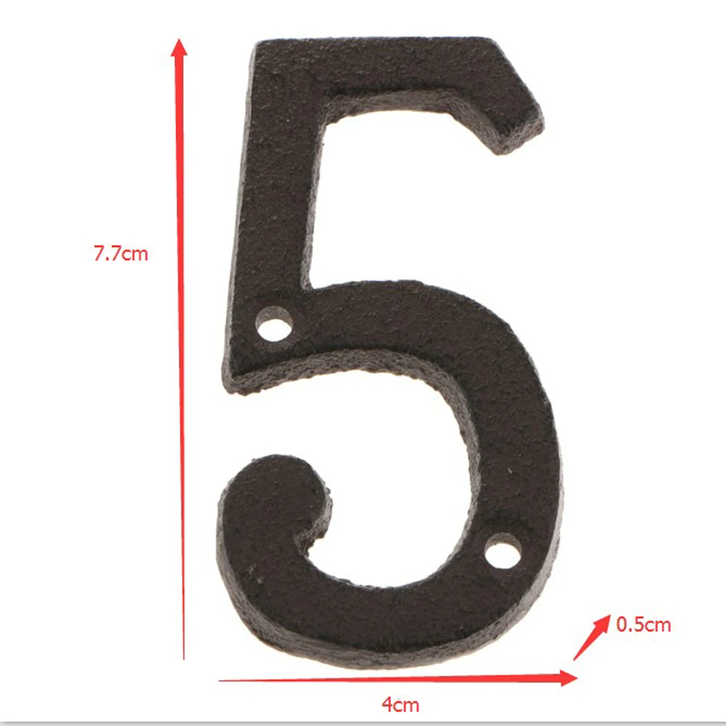 0-9 Rustic House Office Door Plaque Address Arabic Number Digit Plate Sign Plaque