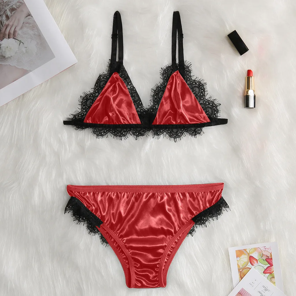 

Micro Bikini Women Summer Lace Sexy Passion Lingerie Babydoll Nightwear 2PC Set Open Bra Purple Lenceria Mujer 19May16 P35