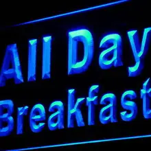 I862 весь день завтраки Кафе Декор для ресторана неоновый свет вкл/выкл Swtich 20+ цвета 5 размеров