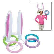 Надувные Пасхальный Кролик уши Hat& кольцо бросить Пасха Дети игры игрушки подарок для детей игрушки