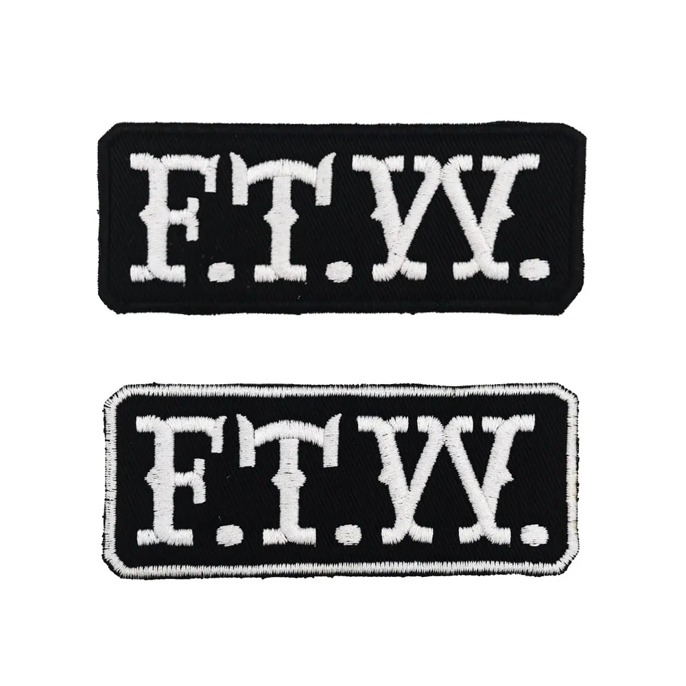 FTW ярлык с железным креплением на крючке, забавные нашивки в стиле панк-рок с вышивкой для байкеров, мотоциклов, жилетов, шляп, джинсов