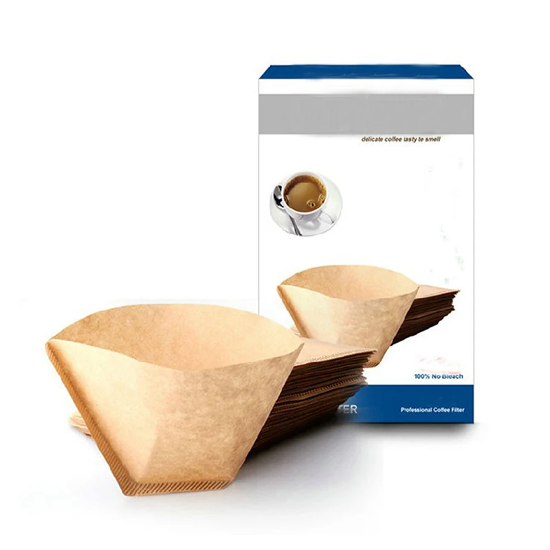 100 قطعة المتاح القهوة Fillters اكسسوارات المطبخ القهوة تصفية ورقة مصنوعة من الصنوبرية لب ورق خشب Coffeeware المعونة