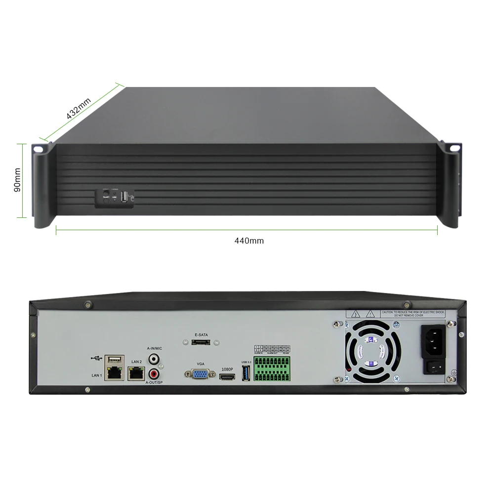 36CH 4K H.265 9 HDD Профессиональный сетевой видеорегистратор 2U запись Onvif 2 6 P2P IP камера