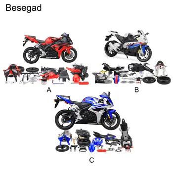 

Besegad 1/12 Simulation Motorcycle Motorbike Assembly Toy Kit Take Apart Toys with Tool for Kids Boy Birthday Christmas Gifts