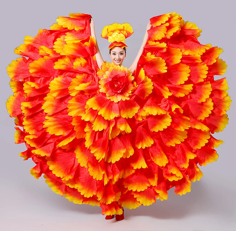 Бальные танцевальные платья с длинным рукавом кружевные женские фламенко платье Современная танцовщица бальные танцы сценические костюмы DNV10177
