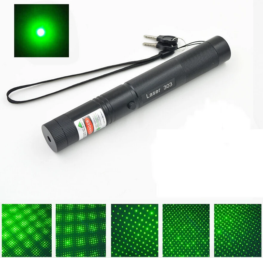 50000mw 532nm Green Laser Pointer Light Lazer Pen 303 High Power Visible Beam burn black matches
