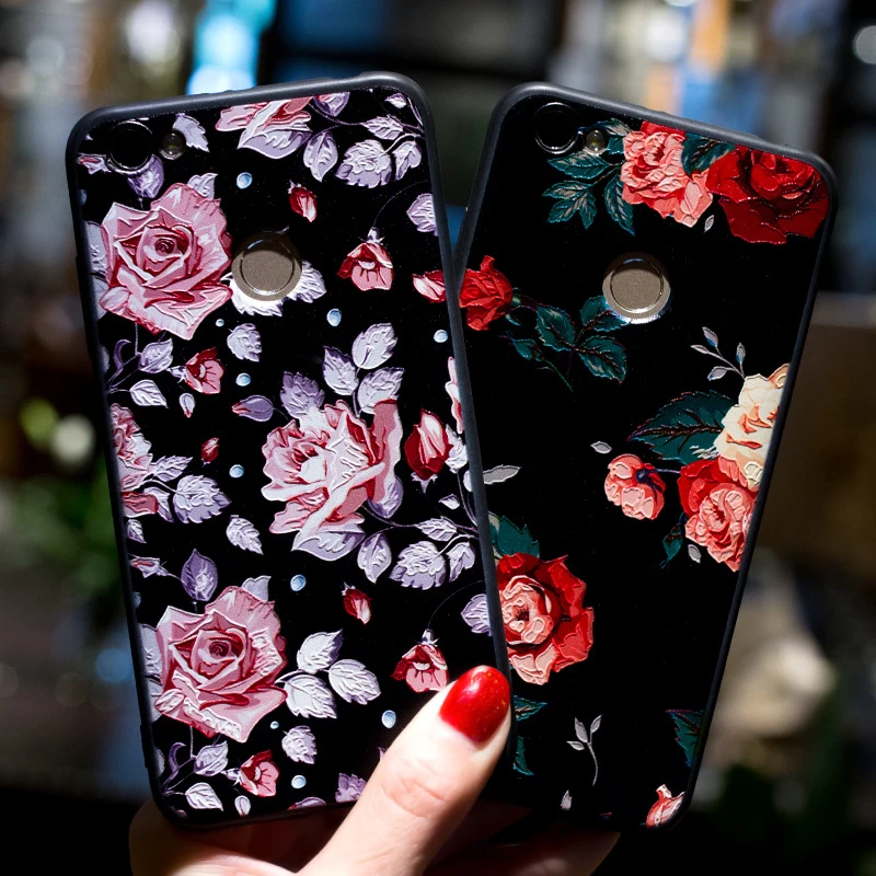 

New Rose Flowers 3D Relief TPU Case Xiaomi Redmi Note 3 Note 4 4X 4A Redmi 5A Note 5A Prime Silicone Soft Cover Xiaomi Mi A1 Mi6