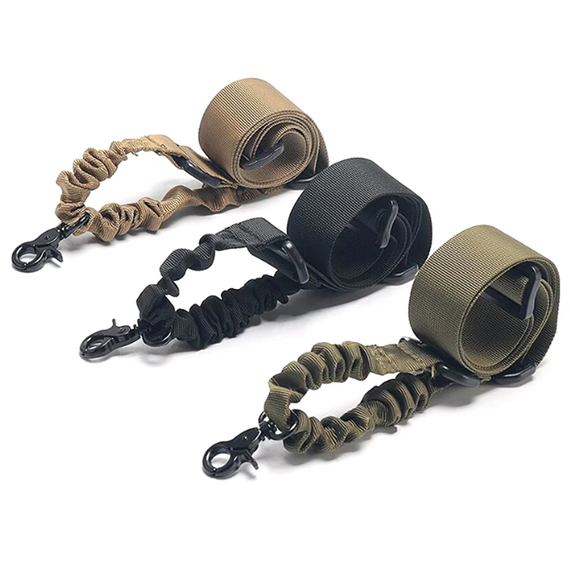 

1 Pcs Nylon Adjustable Tactical single point Bungee Rifle Gun Airsoft Air Rifle Sling hunting gun Strap Shooting Accessories