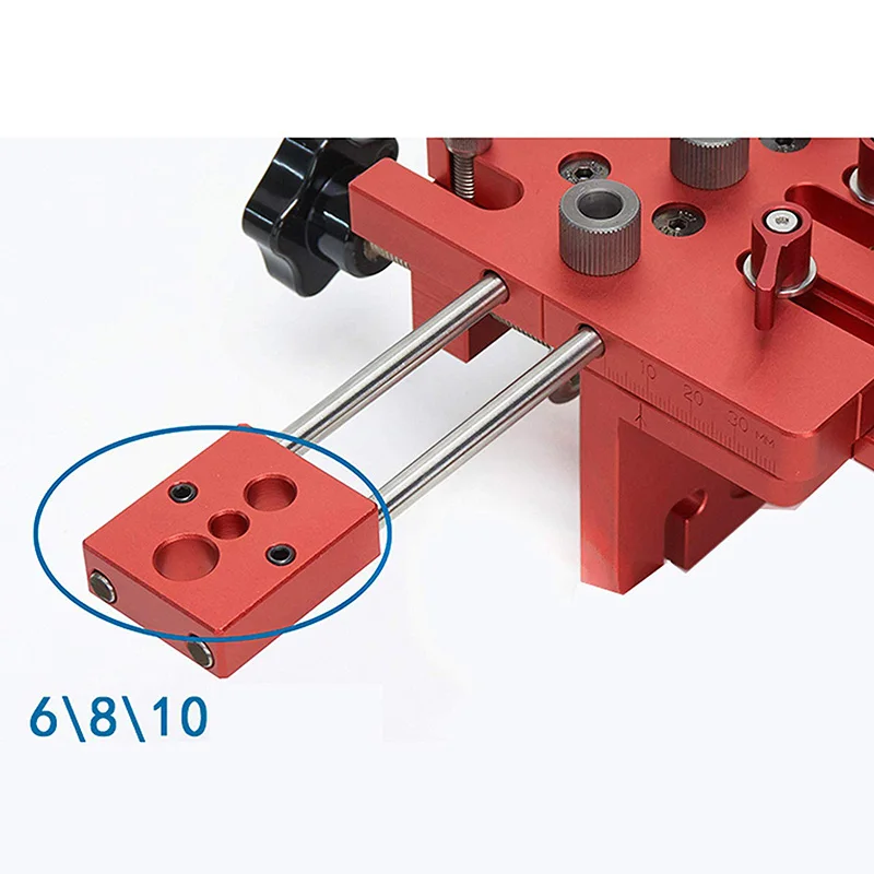 

3 in 1 Woodworking Drilling Locater Positioner Aluminium Alloy Durable Tools GHS99