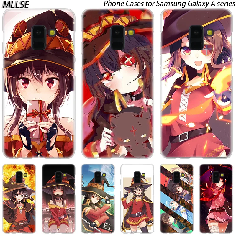 

MLLSE Anime Konosuba Megumin Hard Case for Samsung Galaxy A10 A20 A30 A40 A50 A70 A20E A2 CORE M10 M20 M30 Hot Fashion Cover