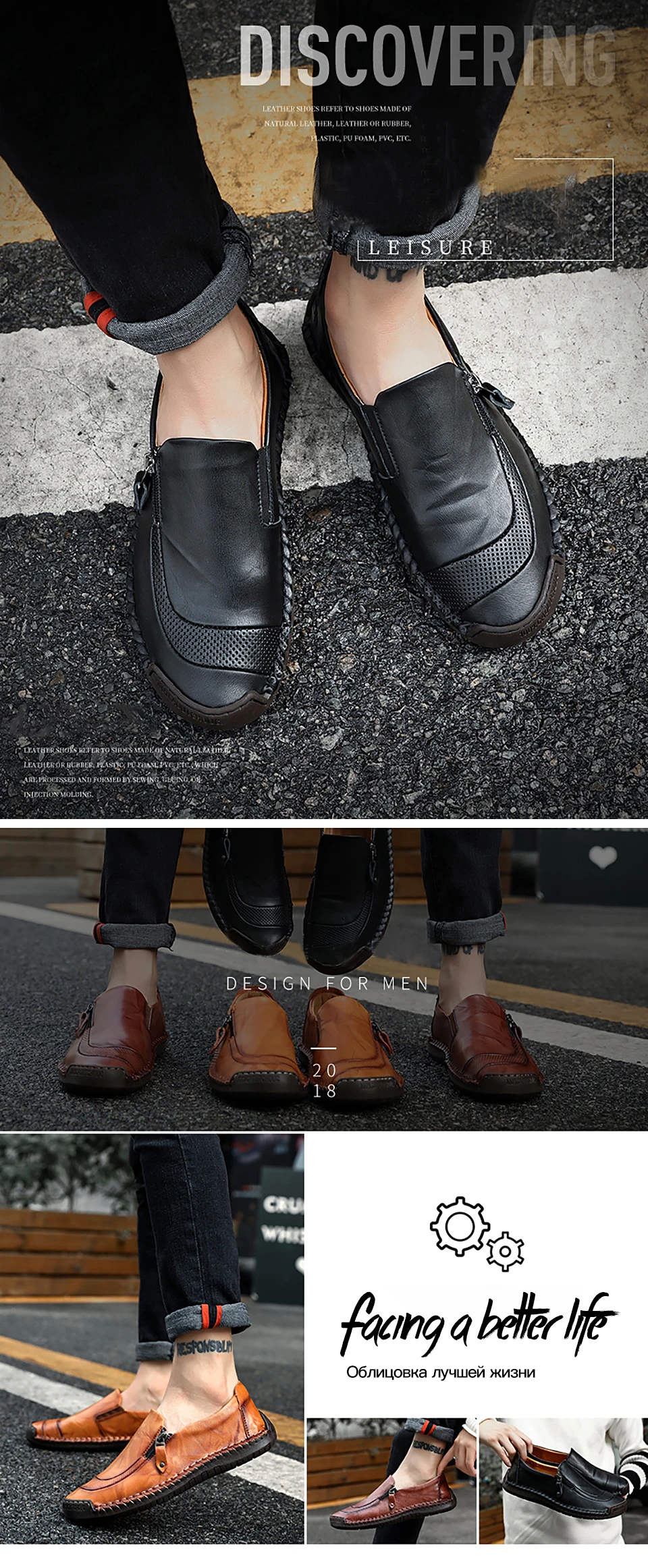 Мужская обувь; кожаные повседневные Лоферы высокого качества; дышащая обувь на плоской подошве; мягкий светильник; модная мужская обувь для вождения; большой размер 48