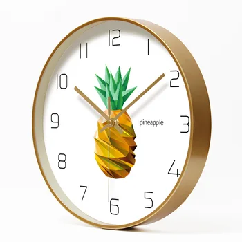 

Pineapple Nordic Wall Clock Creative Art Modern Silent Quartz Movement Living Room Home Decoration Metal Wall Clock