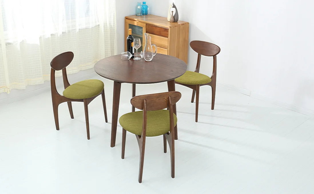 Обеденный стул из современной плотной древесины, простое столовое кресло, сочетание белого дуба, повседневное кафе, ресторан, японское