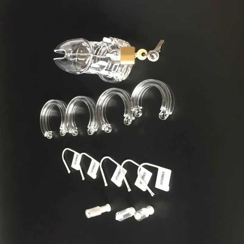 Male Chastity Device With 5 Size Penis Ring,Cock Cages,Virginity Lock,Chastity Lock/Belt,Cock Ring,Adult Game,Sex Toy,CB6000S 4