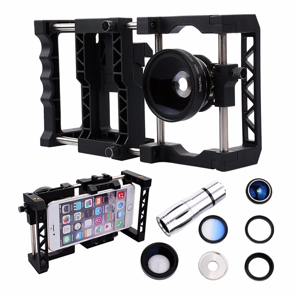  Professional Photography Lens Handheld Stabilizer Universal Adjustable Mobile Phone Holder For iPho