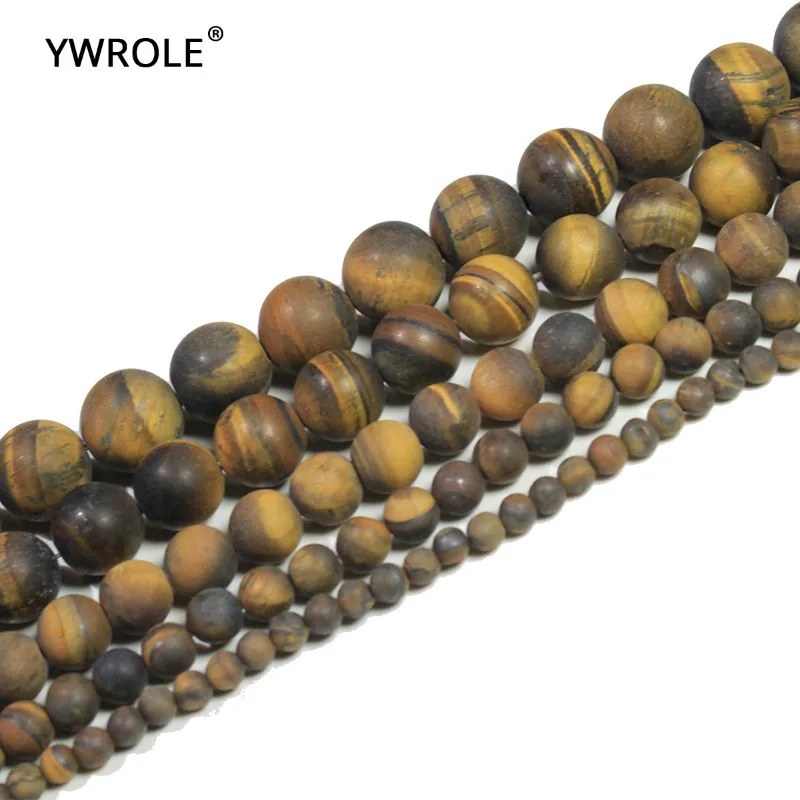 

Dull Polish Matte Natural Tiger Eye Stone Round Beads For Jewelry Making DIY Bracelet Necklace Material 4/6/8/10/12 mm Wholesale