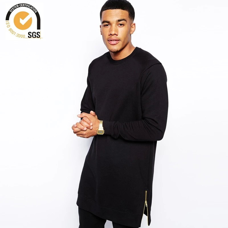 Mens Big and Tall Sweatshirts Men Longline Sweatshirt