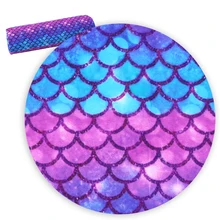 David accessories 50*145 см Радужная рыба весы на Хэллоуин с принтом трикотажная ткань для пошива купальных костюмов, DIY Швейные для танцев, лосины, одежда, c4911