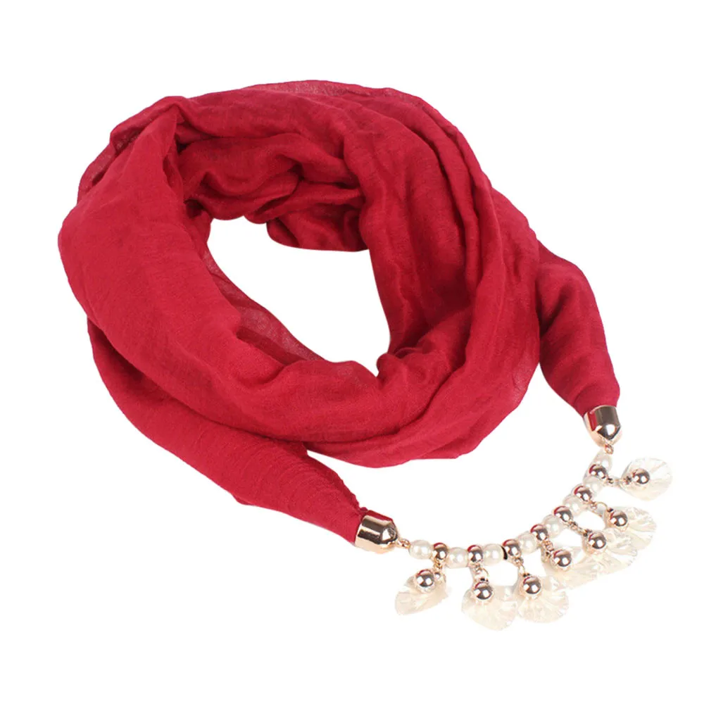 new Women Ladies Voile Wrap Double Loop Scarf Wrap Shrugs for women Scarf Screw Cachecol