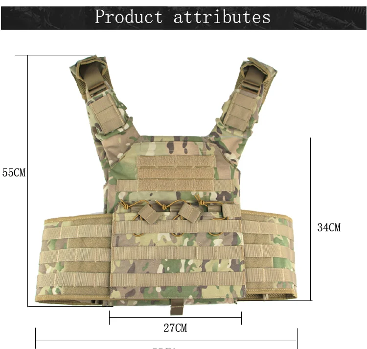 Открытый JPC Улучшенный тактический Molle жилет защитная пластина Перевозчик Мультикам боевой жилет для стрельбы Игры Жилет