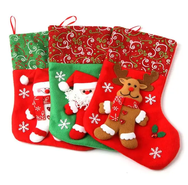 2820cm christmas stockings socks santa claus snowmen deer red green candy gift bag xmas - Red And Green Christmas Stockings 2820cm christmas stockings socks santa claus snowmen deer red green candy gift bag xmas - Red And Green Christmas Stockings